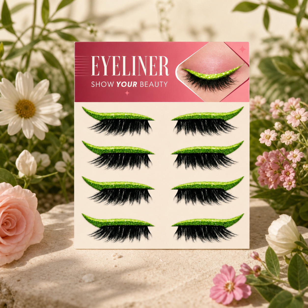 Glitter Winged Eyeliner Stickers – Easy Sparkling Eye Makeup Accent
