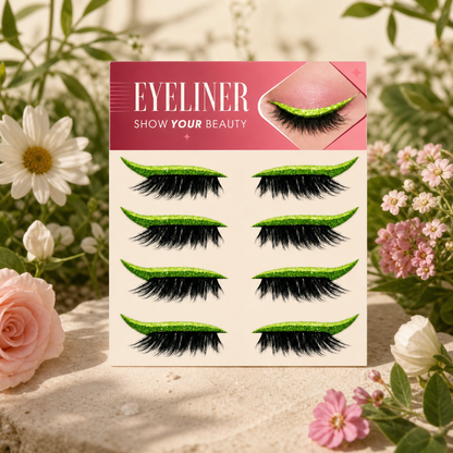 Glitter Winged Eyeliner Stickers – Easy Sparkling Eye Makeup Accent