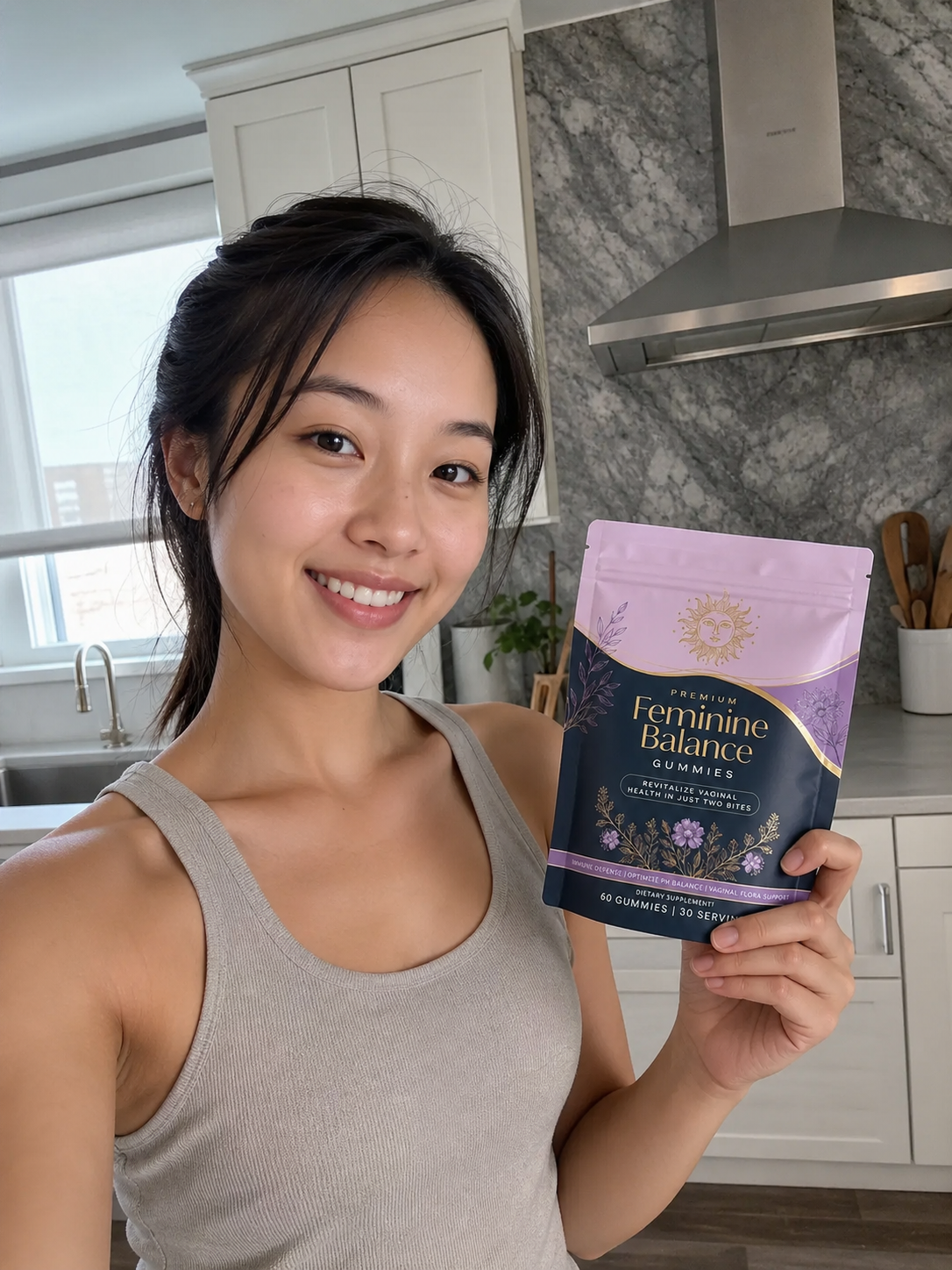 Feminin Gummies by Beauty Kiwi styled for feminine wellness