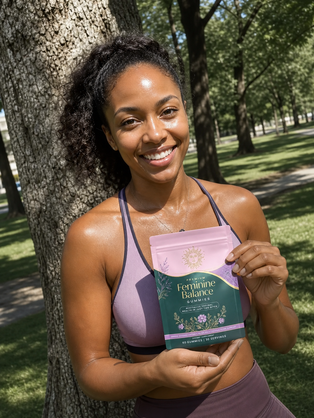 Woman enjoying Beauty Kiwi Feminin Gummies