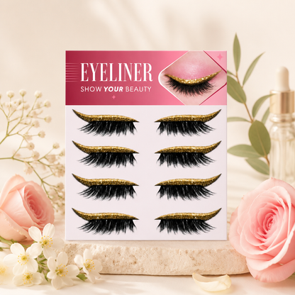 Glitter Winged Eyeliner Stickers – Easy Sparkling Eye Makeup Accent