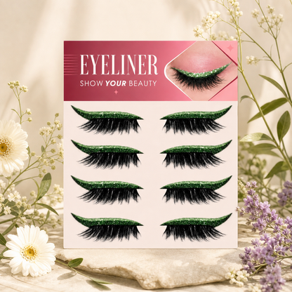 Glitter Winged Eyeliner Stickers – Easy Sparkling Eye Makeup Accent
