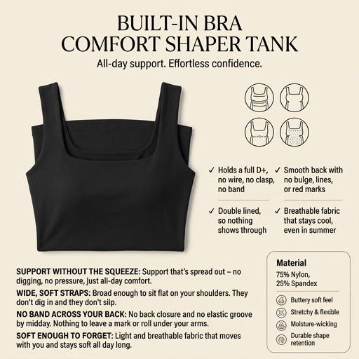 Built-In Bra Comfort Shaper Tank