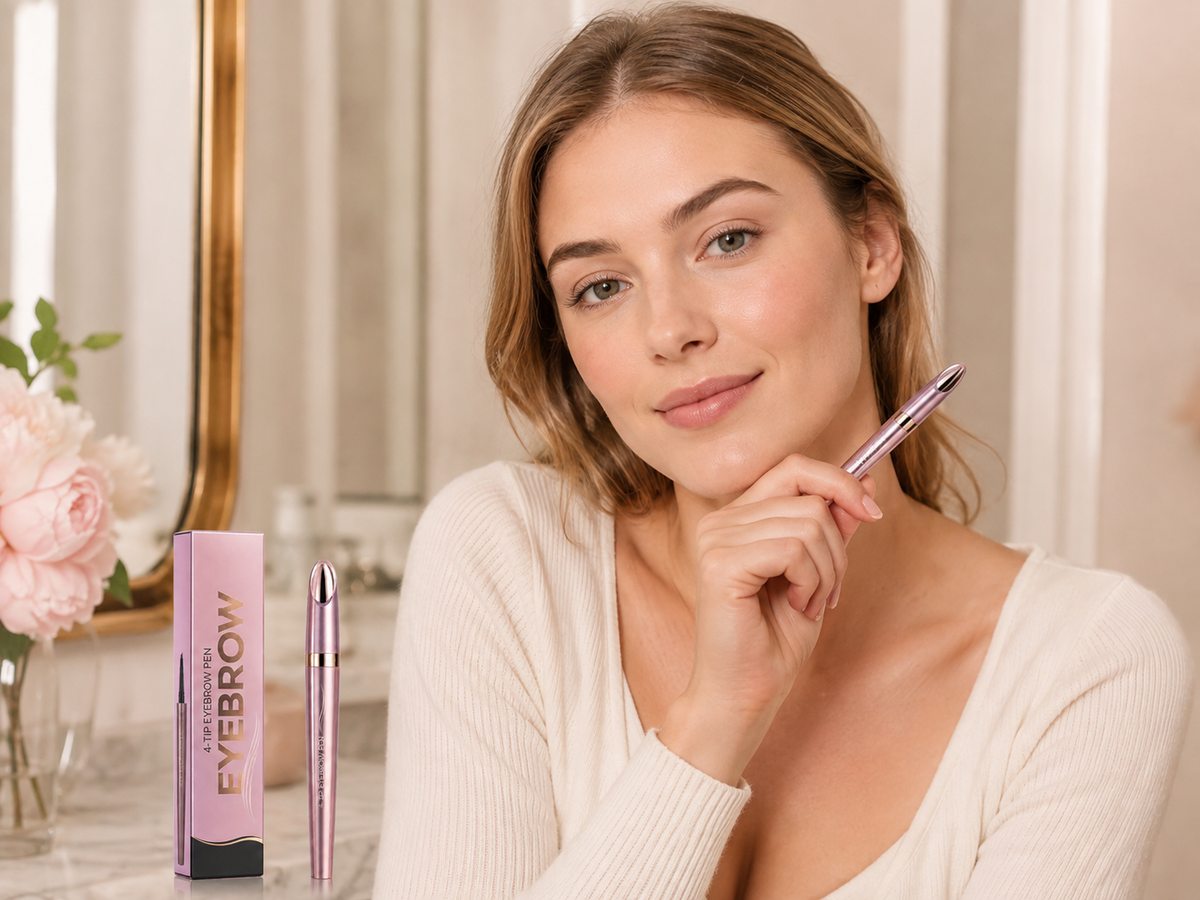 Step 3 — finished brow look after applying the Beauty Kiwi 3D Natural-Looking Brow Pen